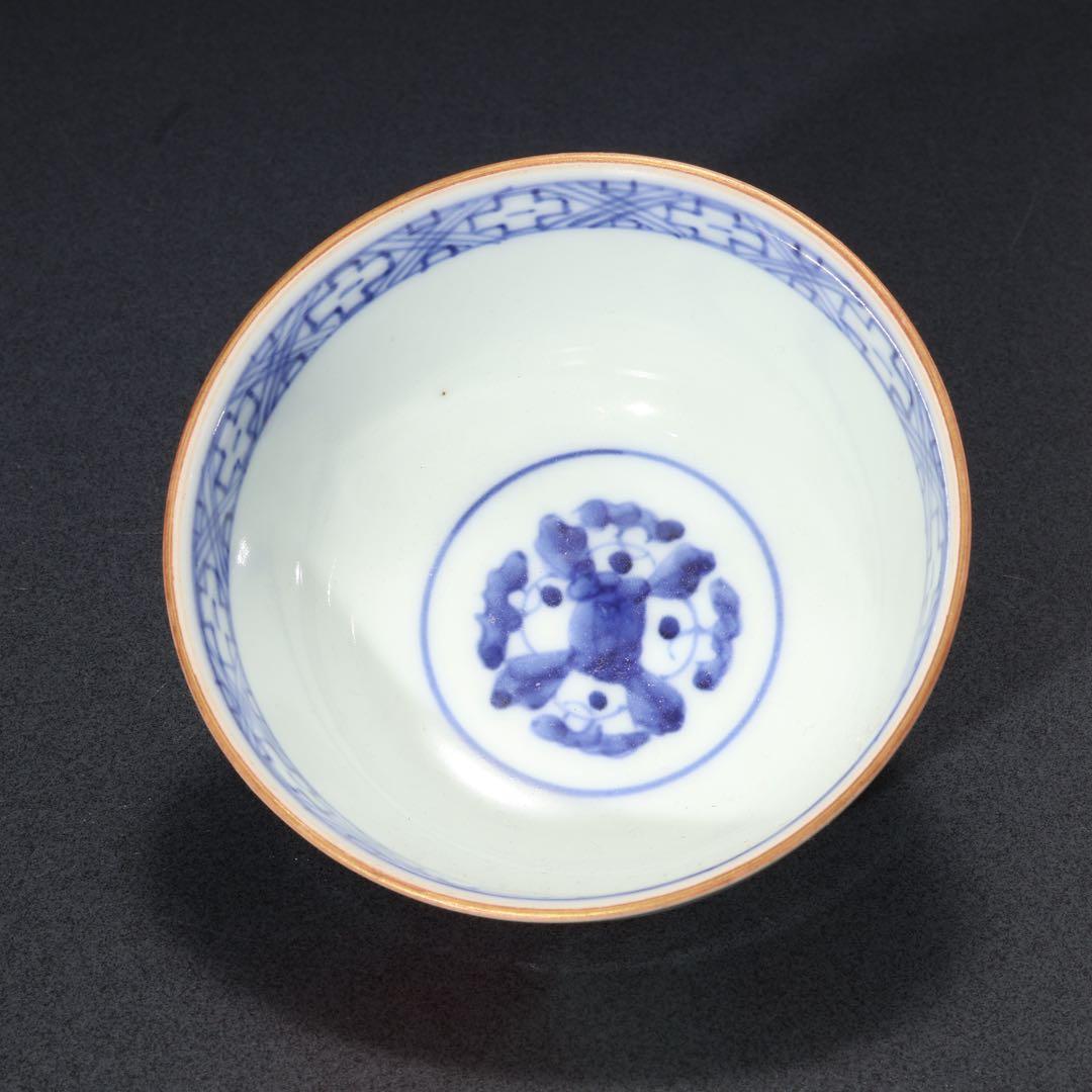 伊万里色絵　南蛮人図　湯呑み10客　骨董　古伊万里　R1666ラ