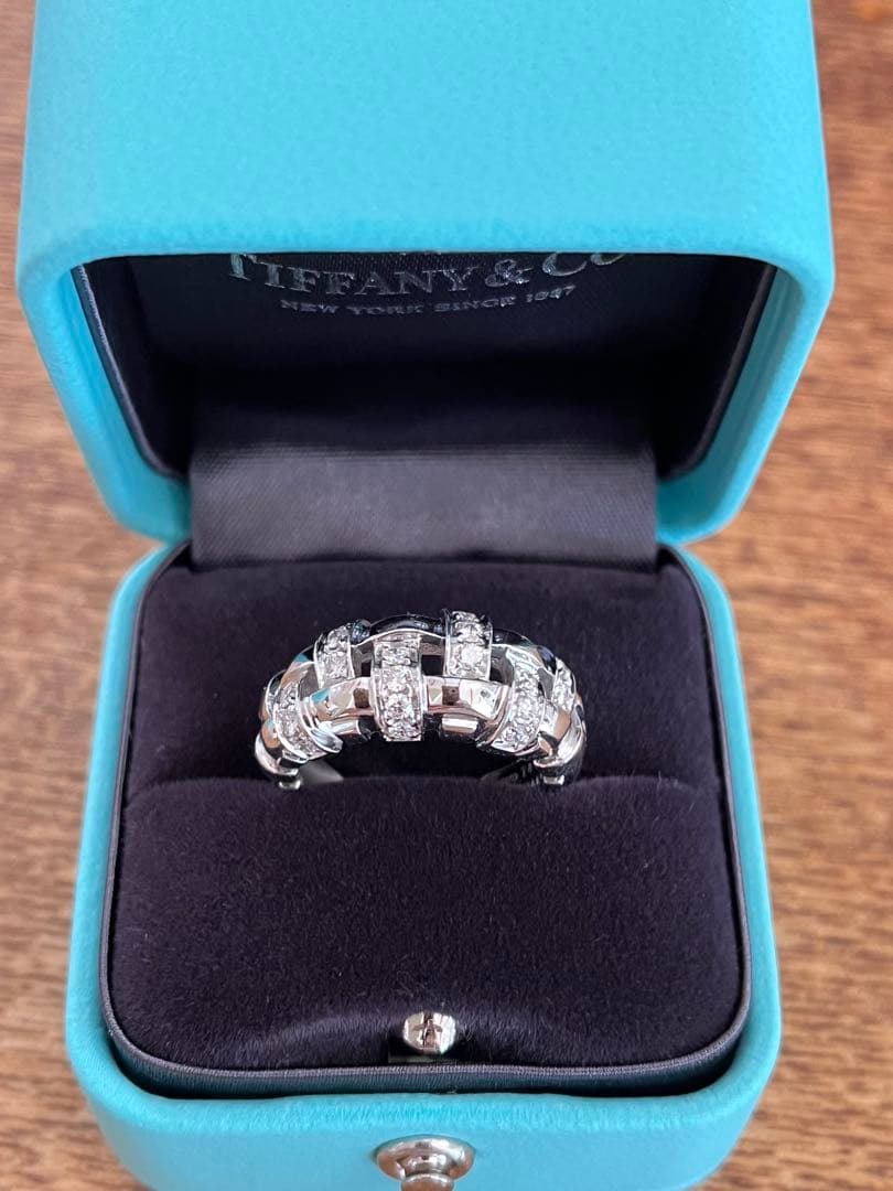 Tiffany & Co. ダイヤ　ウォーブンリング　ホワイトゴールド　10号