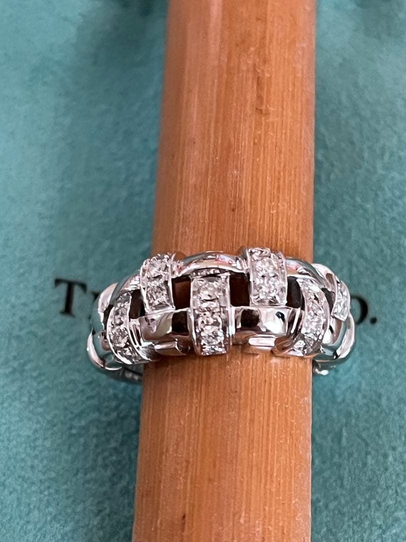 Tiffany & Co. ダイヤ　ウォーブンリング　ホワイトゴールド　10号