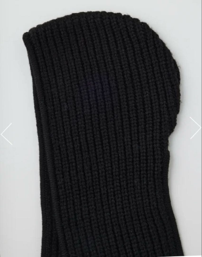 今期　ヘリンドットサイ　Knit muffler cap ブラック　試着のみ