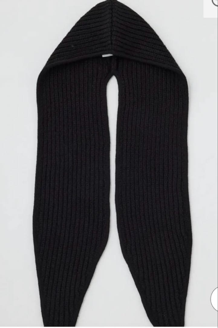 今期　ヘリンドットサイ　Knit muffler cap ブラック　試着のみ