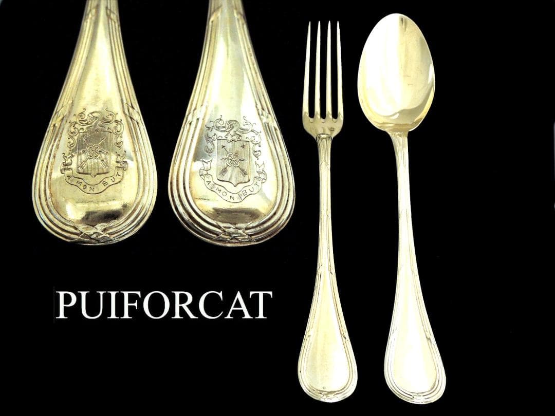 ピュイフォルカ　シルバースプーン＆フォーク　純銀無垢　シルバー950