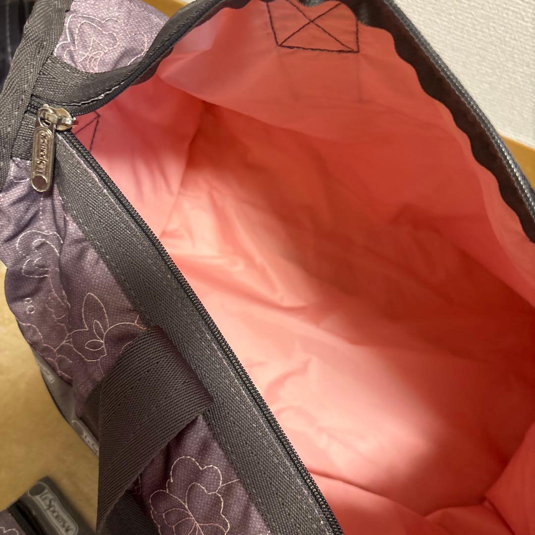 LeSportsac 花柄 ボストンバッグ 中型　1泊旅行　ポーチ付