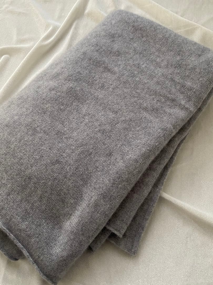 大判ストール（未使用）カシミア100% グレー