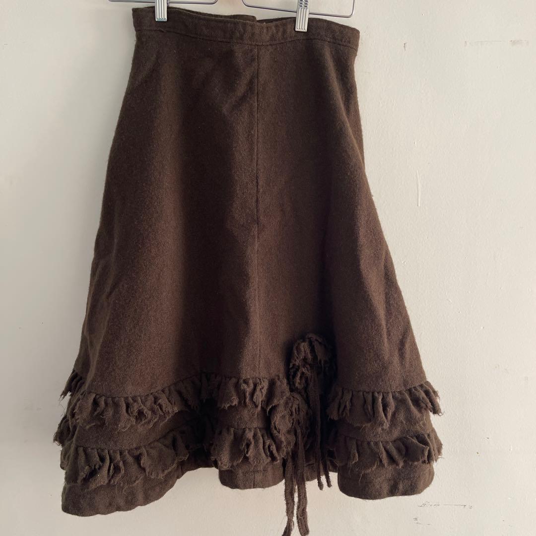 トリココムデギャルソン ☆カーキフレアスカートS