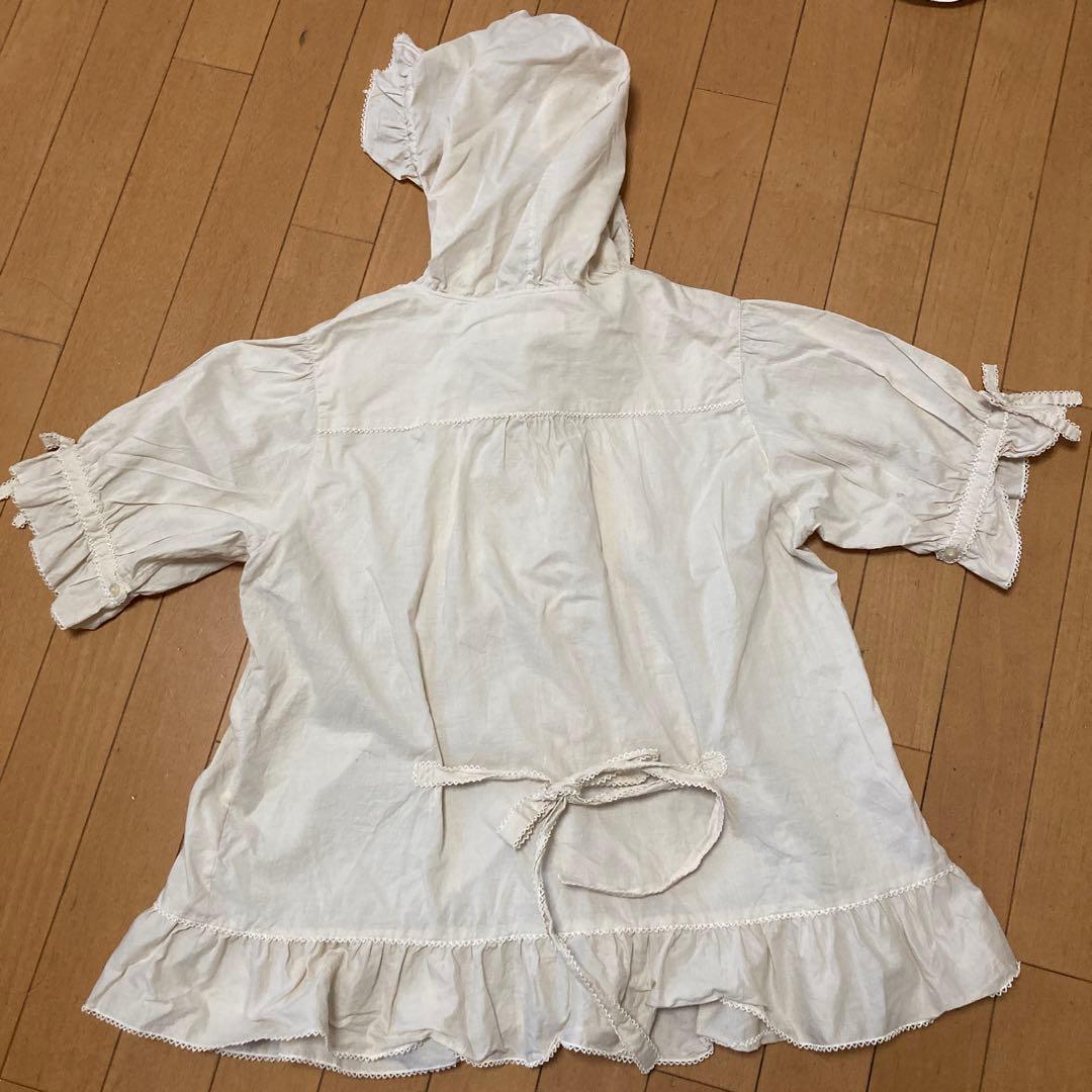 訳あり　ピンクハウス　フード　ピンタック　ピコフリル　ブラウス　半袖