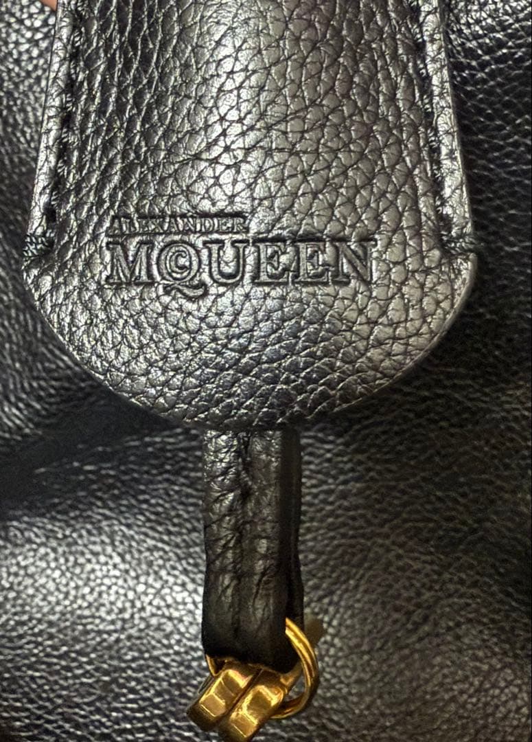 アレキサンダーマックイーン リアルレザー トートバッグ ブラック