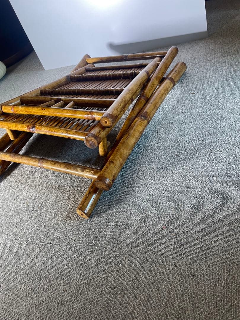 昭和レトロ 高級ラタン 折りたたみチェア 籐椅子 ヴィンテージ