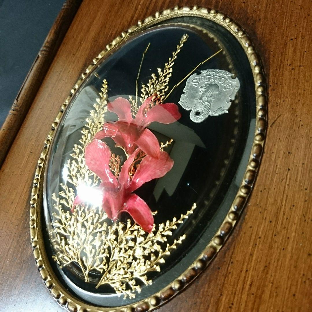 本物の花フレーム入り リーフ インテリア 壁掛け 24K GOLD　◯◯