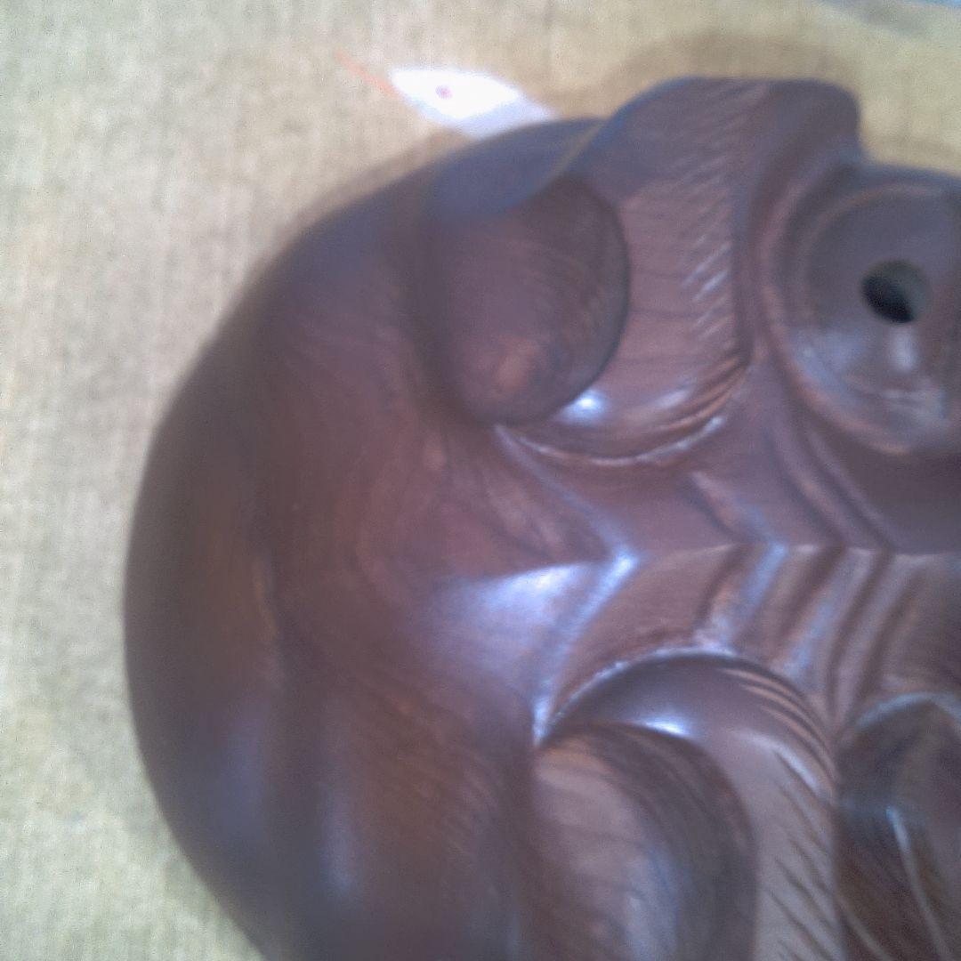 木製 伝統的な顔の彫刻 お面