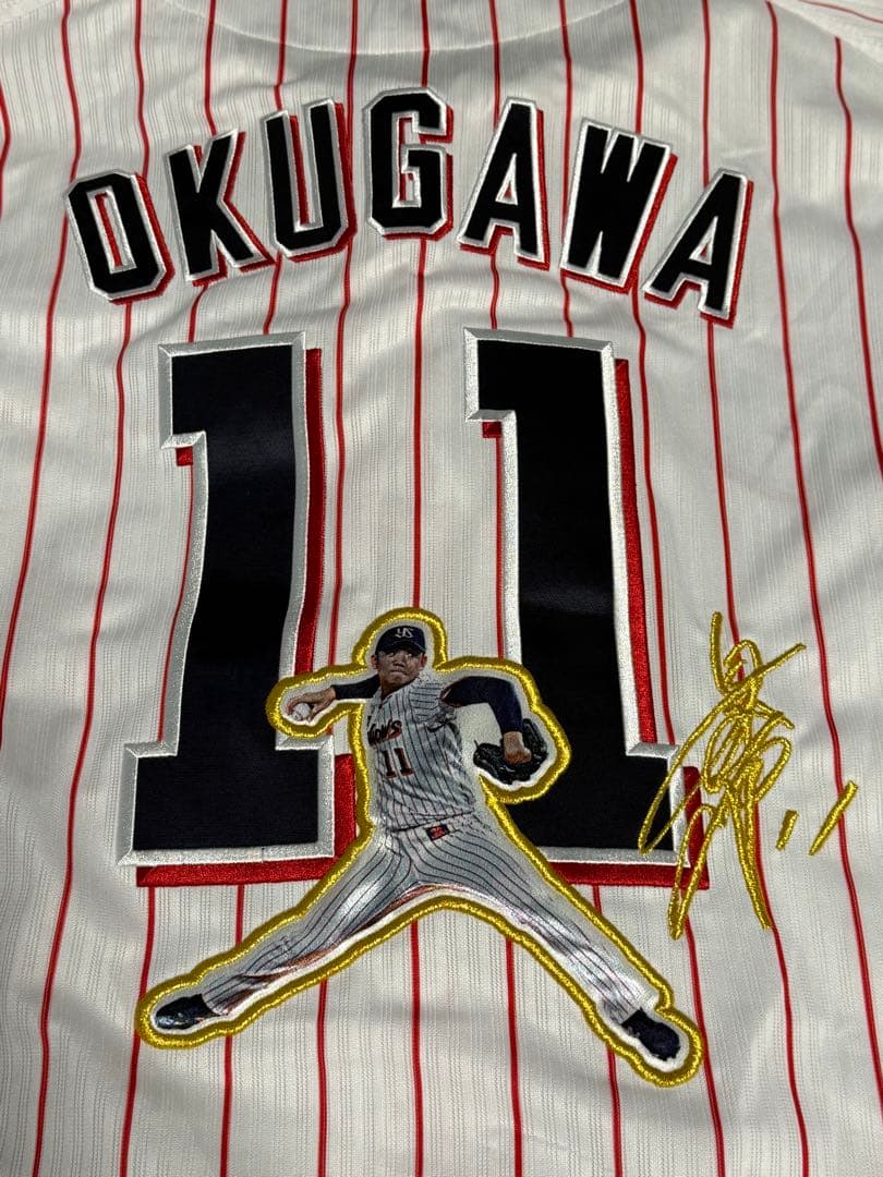 ヤクルトスワローズ 奥川選手 2021年セリーグ優勝記念ユニフォーム Lサイズ