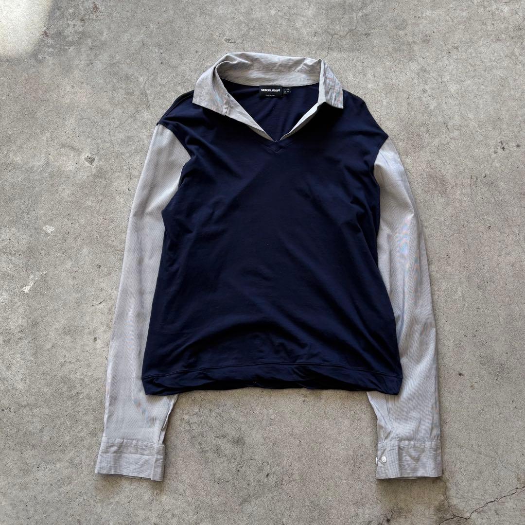 00s archive GIORGIO ARMANI ドッキング シャツ