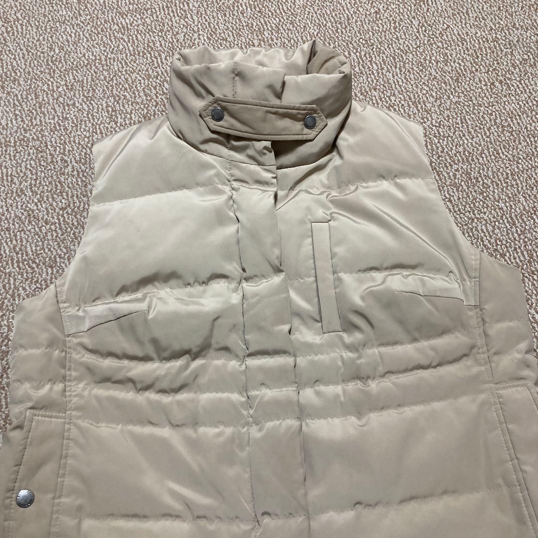 バーバリーロンドン　裏地ノバチェック　ダウンベスト　大きめサイズ46 ベージュ