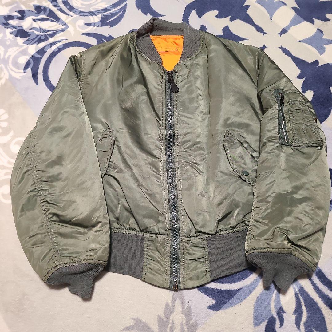 USA製 アルファ Alpha MA-1 フライトジャケット オリーブグリーン