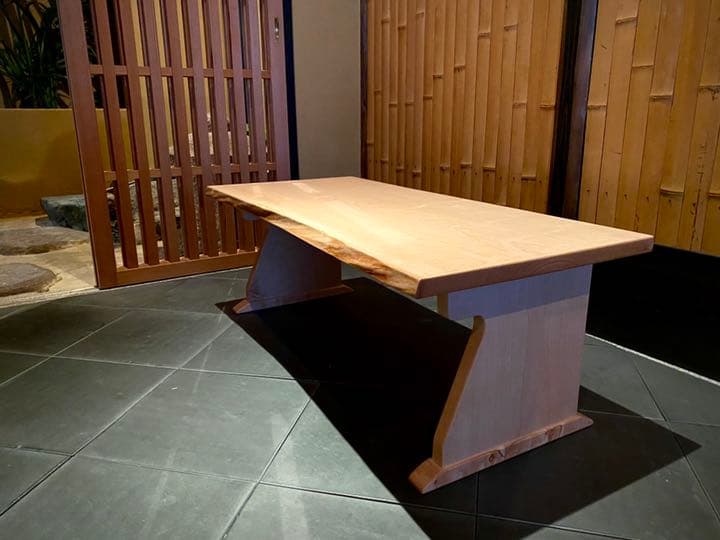 ローテーブル・文机（書机・座卓）机・つくえ　一枚板