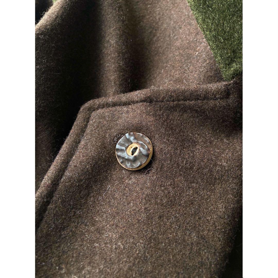 Used チロル伝統アイテム♡ ブラウン×グリーン ビッグ ローデンコート