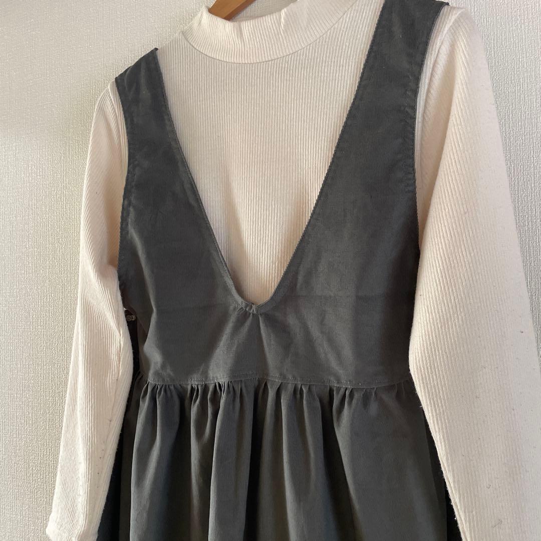 ロゼット様　コーデュロイ　ジャンパースカート　パンツ