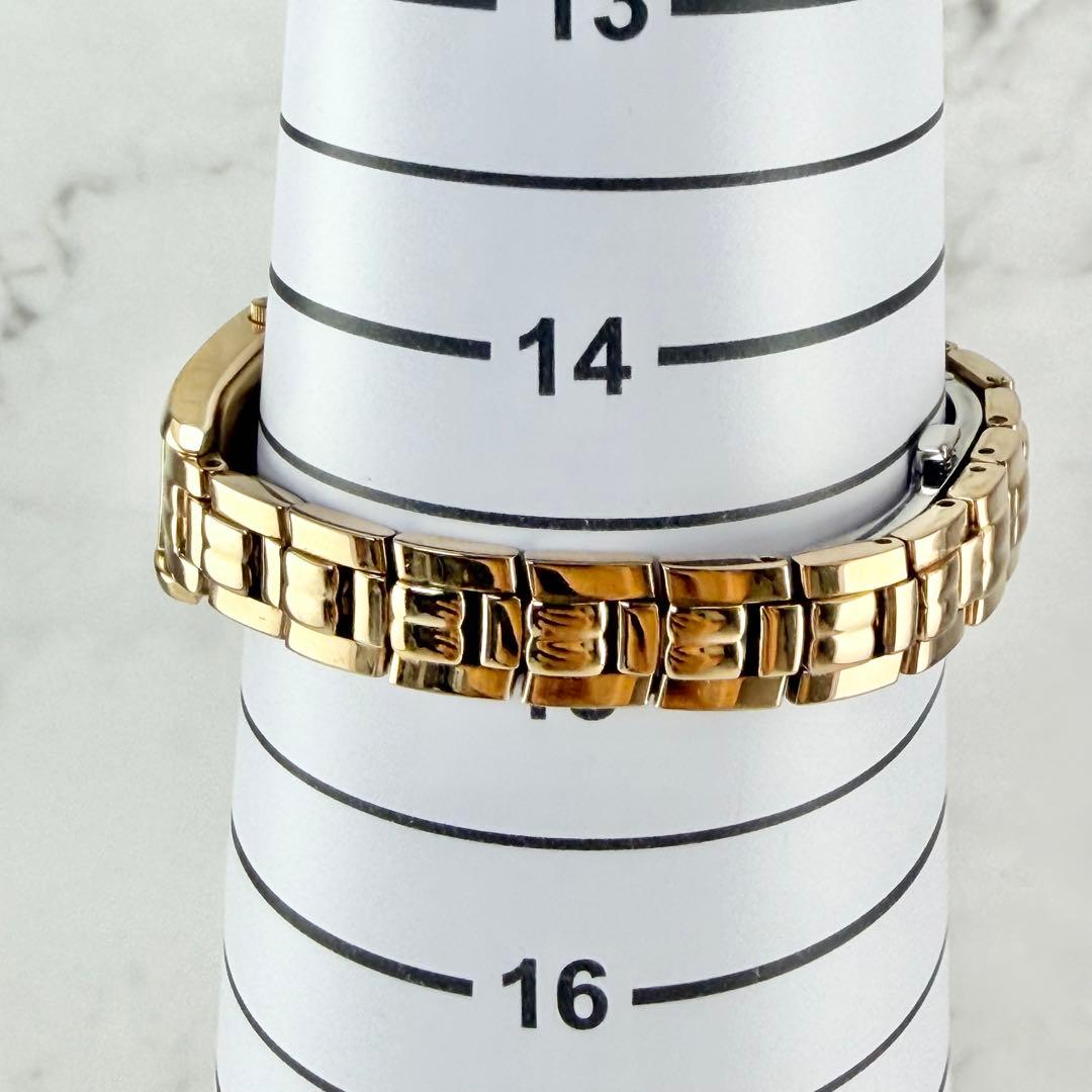 【稼働】 美品 スタージュエリー シェル文字盤 ゴールド 2Pダイヤ ソーラー