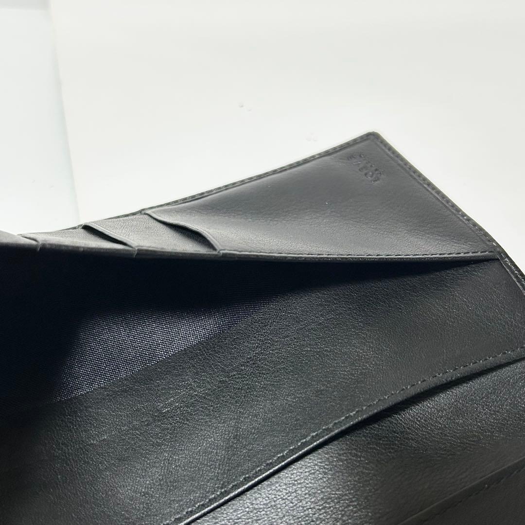 美品 LOEWE ロエベ L18 アナグラム レザー 二つ折り 長財布