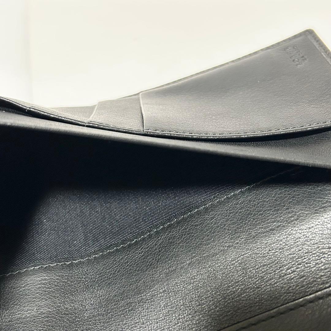 美品 LOEWE ロエベ L18 アナグラム レザー 二つ折り 長財布