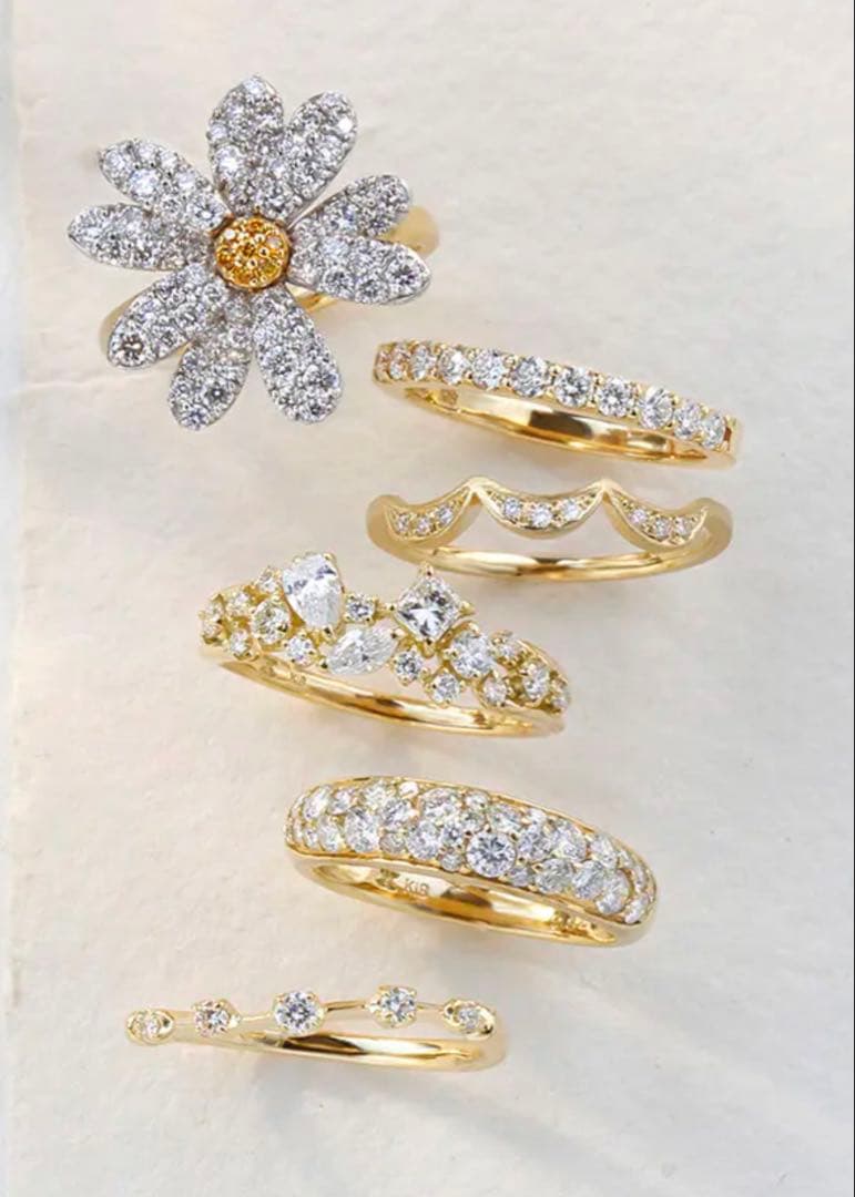 限定値下げ　BIZOUX ゴールド YG リング ダイヤモンド 10号