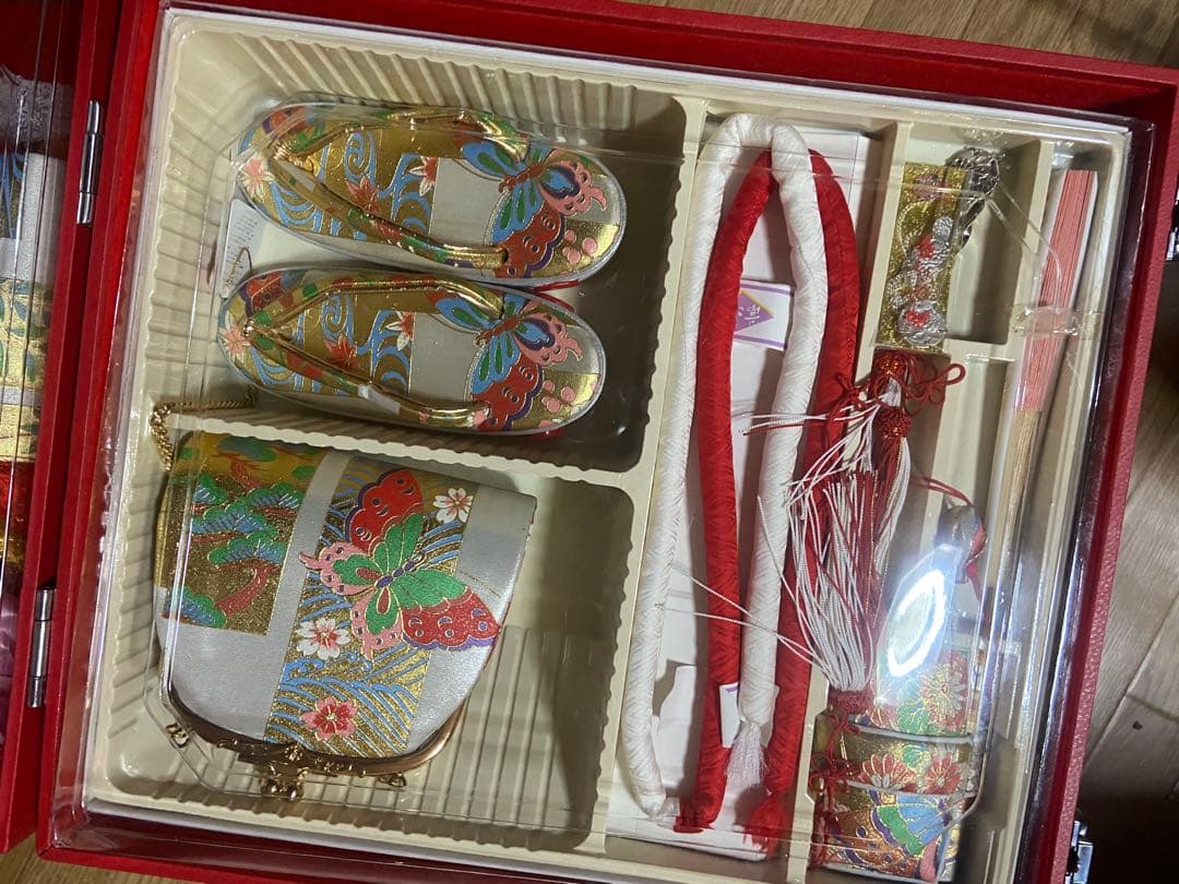 七五三　帯、小物　はこせこセット