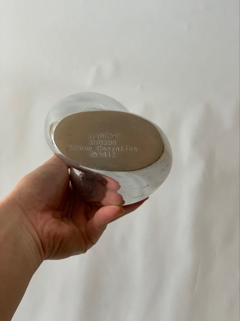 シルバー　ねじれデザイン　ヴィンテージ　フラワーベース