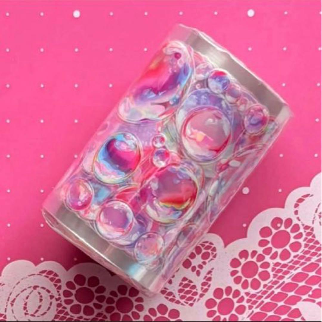 贝壳光 6cm×5m 缤纷气泡粉 ダイカット加工 海外マステ　泡