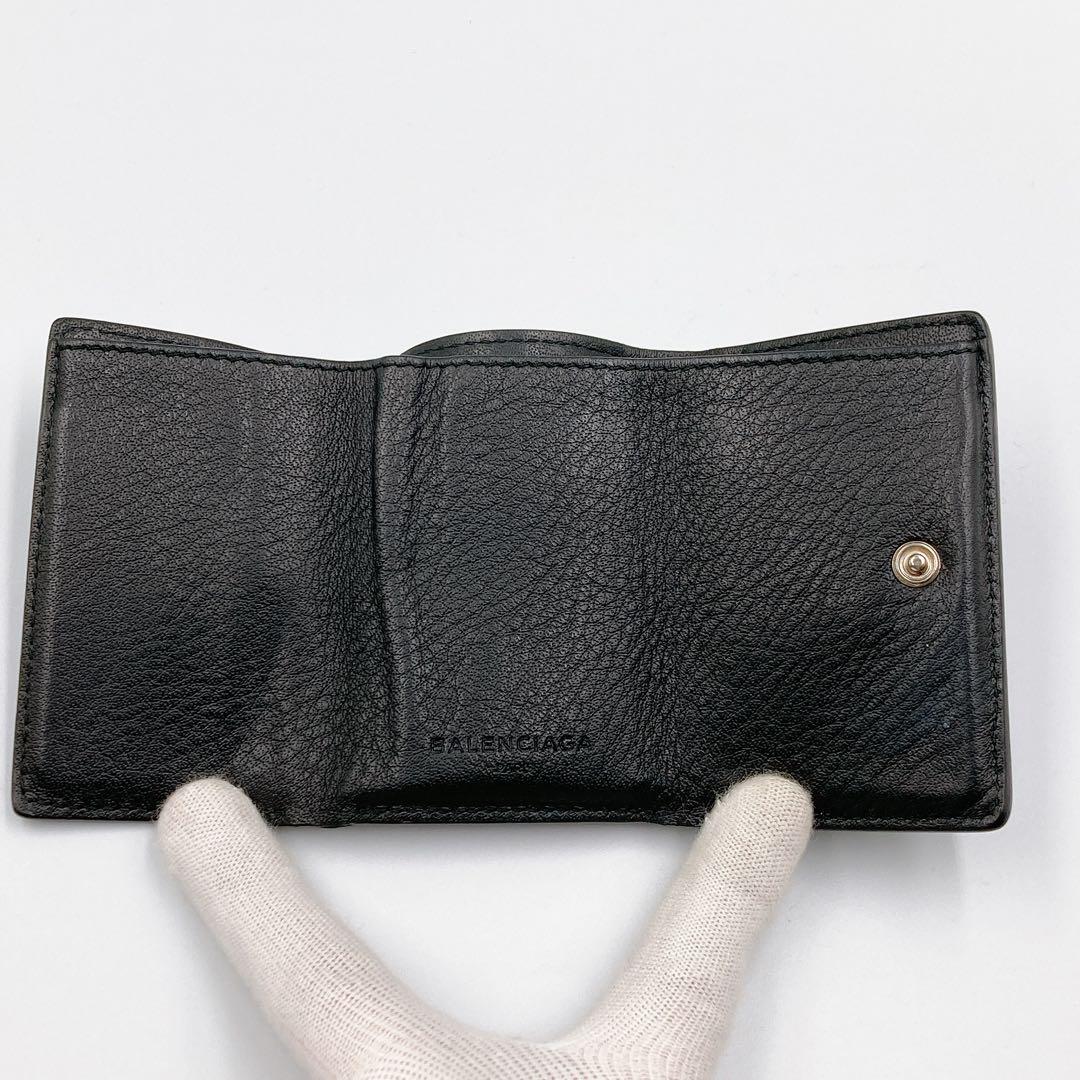 【正規品】 BALENCIAGA バレンシアガ ペーパー ミニ ウォレット BK