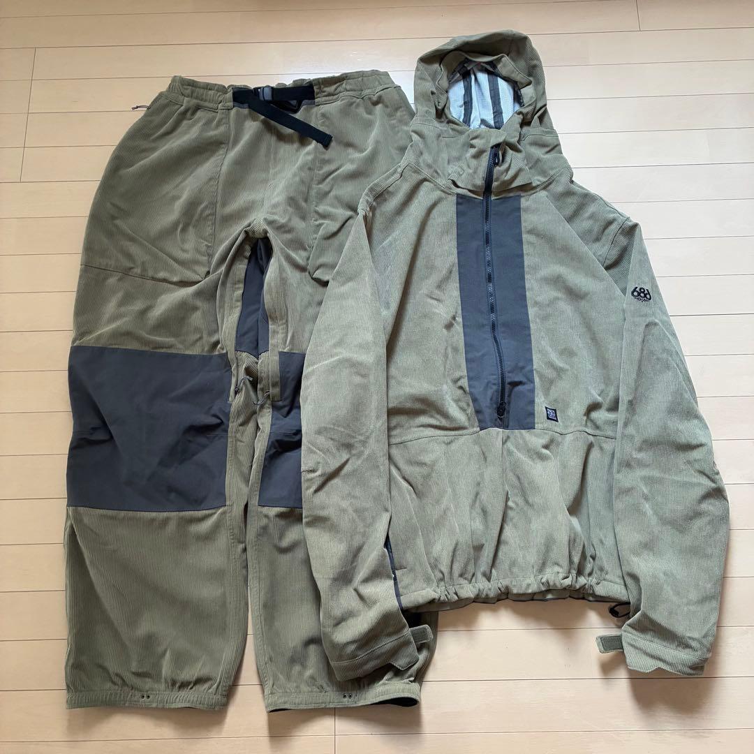 板*彩様 686 GHOST 2.5L セットアップ スノーボード ウェア XX