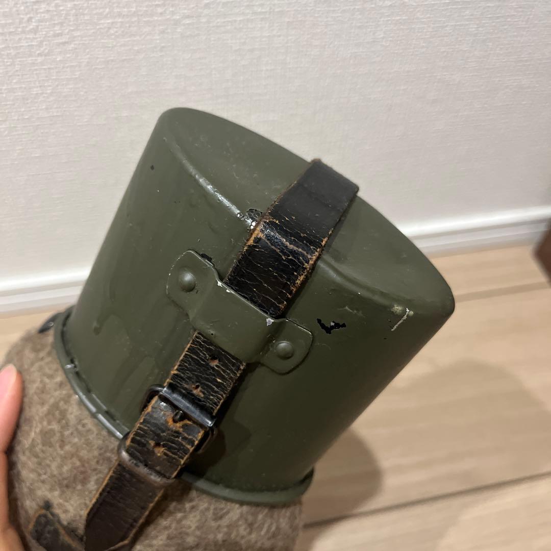 ノ*ー様 WWⅡドイツ軍／M31型アルミカップ付水筒 ドイツ国防軍 第二次世界大