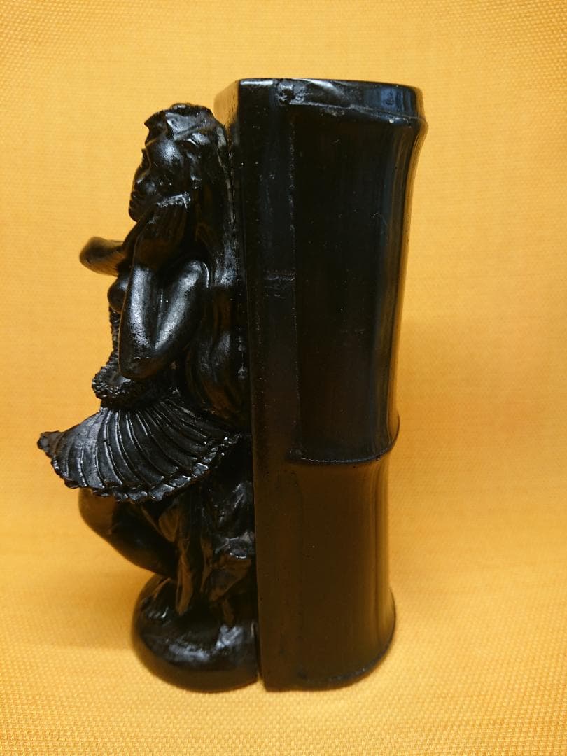 人形　花瓶　石製　彫像　オブジェ　置物　インテリア　工芸品　美術品　A1225