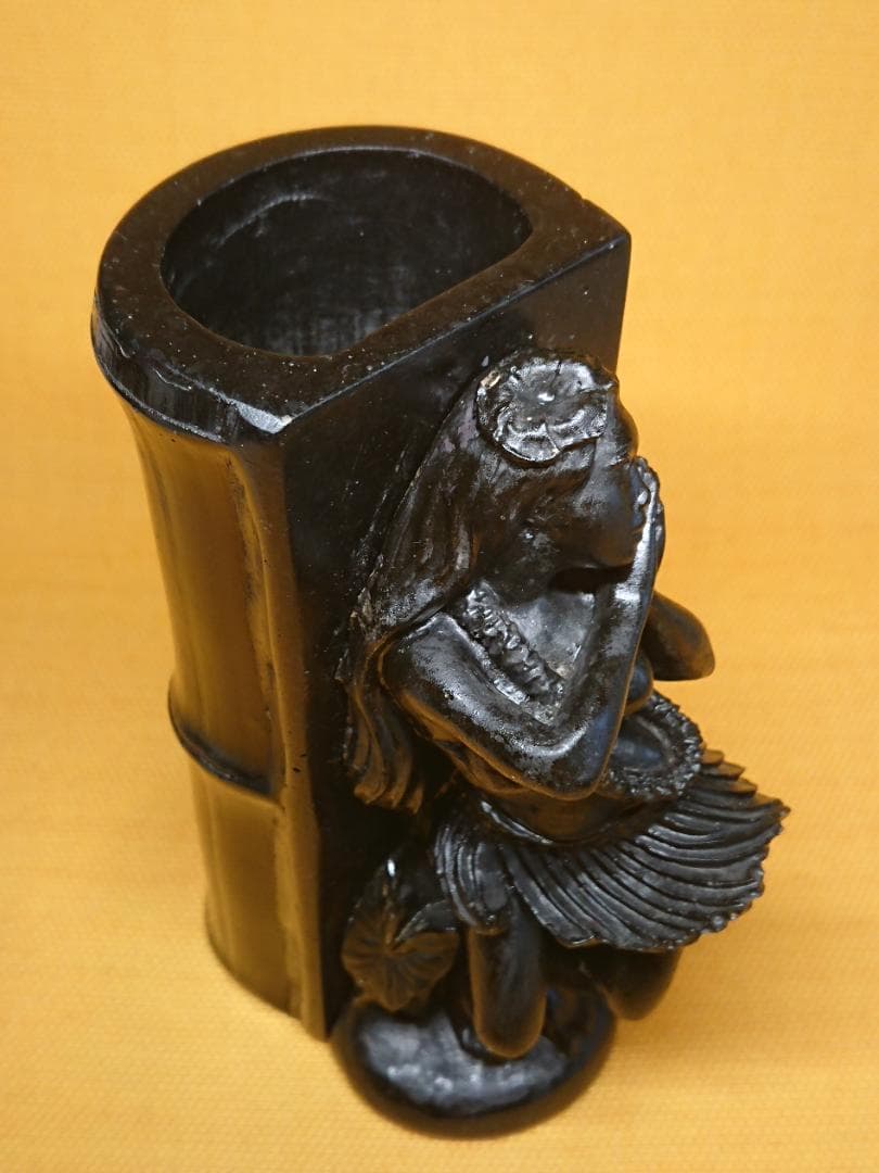 人形　花瓶　石製　彫像　オブジェ　置物　インテリア　工芸品　美術品　A1225