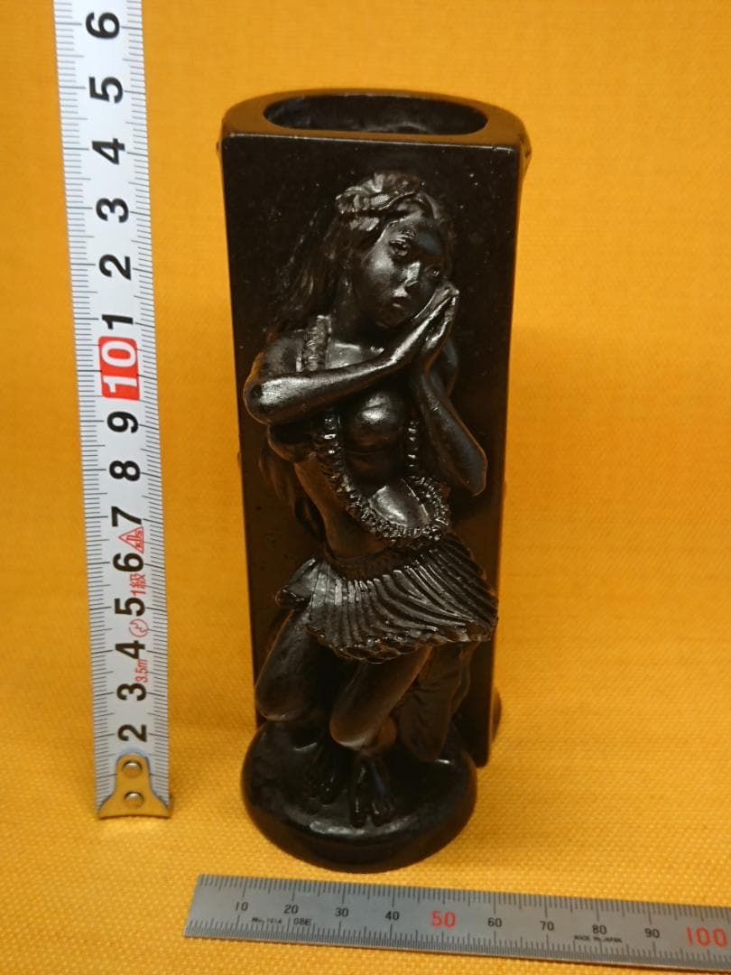 人形　花瓶　石製　彫像　オブジェ　置物　インテリア　工芸品　美術品　A1225