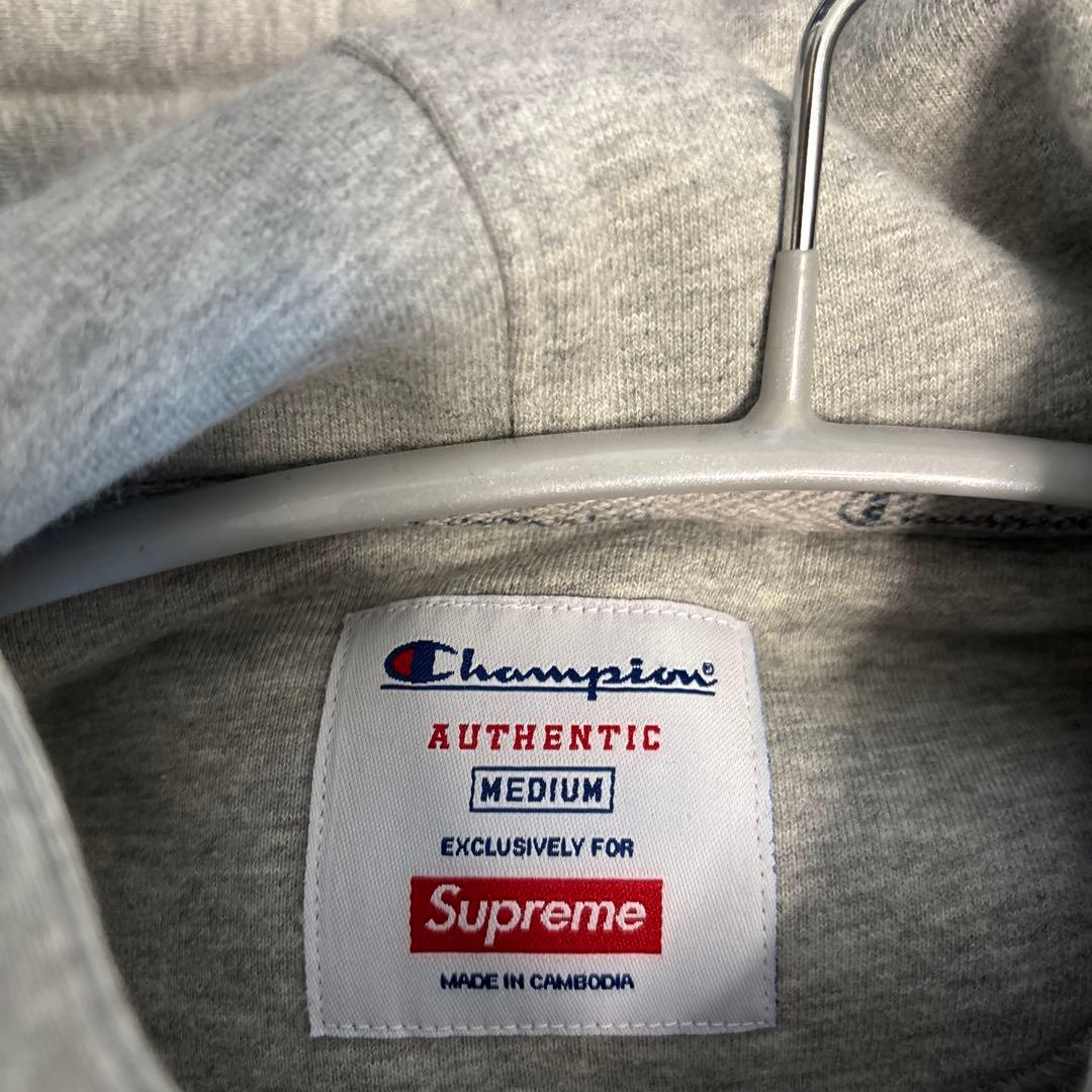 Champion x Supreme フード付きパーカー M