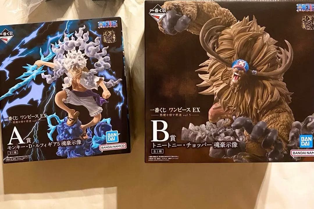 一番くじ　ワンピース　EX 悪魔を宿す者達　A賞ルフィ　B賞チョッパー