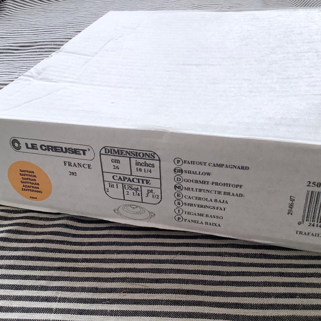 【デッドストック】ルクルーゼ ビュッフェキャセロール 26センチ サフラン色