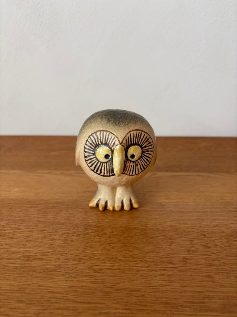 リサ・ラーソン　フクロウ　スウェーデンの森のグレーのふくろう