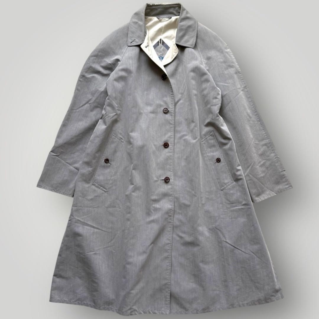 希少 美品 バーバリー ステンカラーコート バルマカンコート ノバチェック