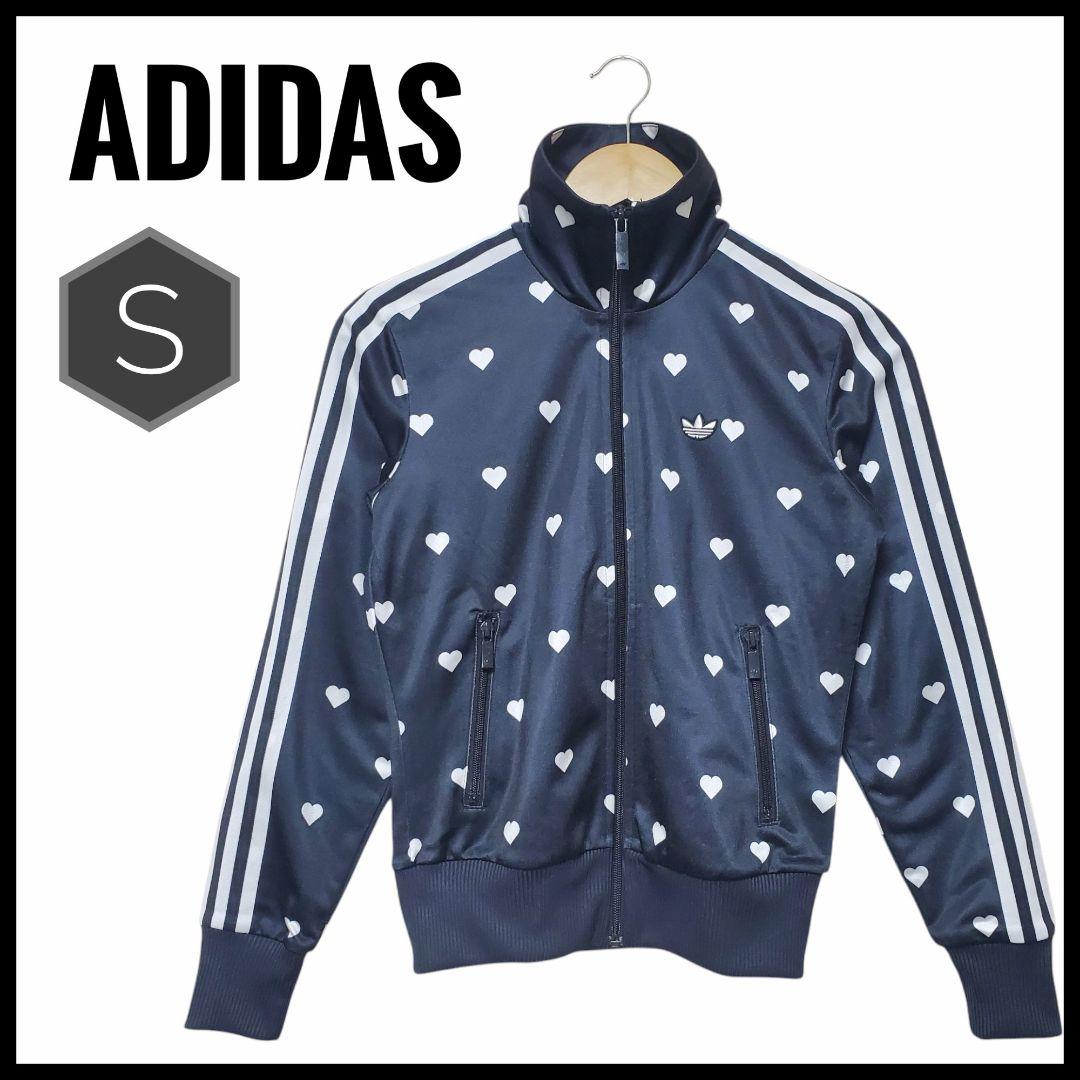 GW SALE価格【限定品】 adidas 希少モデル ハート柄ジャージ 黒 S
