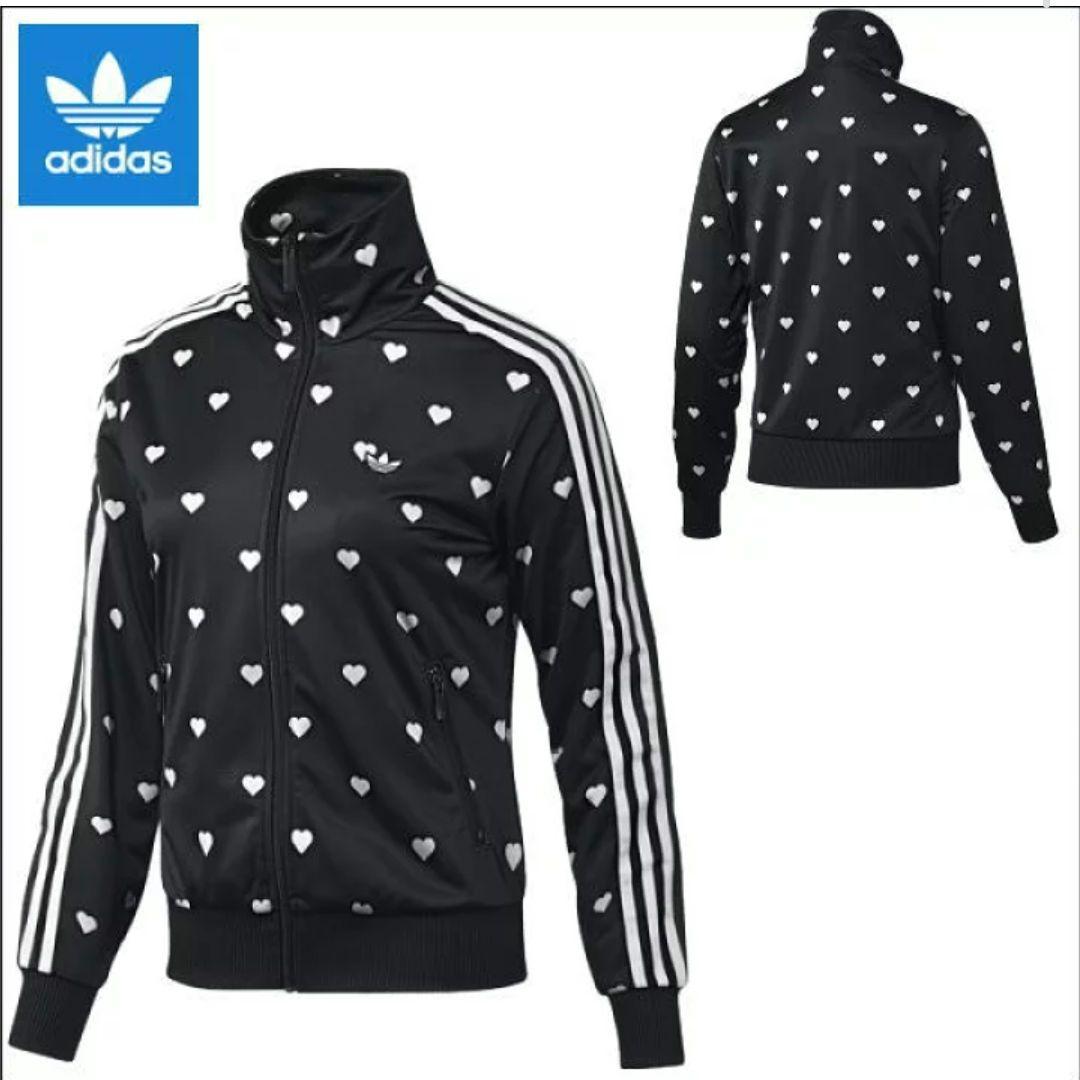 GW SALE価格【限定品】 adidas 希少モデル ハート柄ジャージ 黒 S