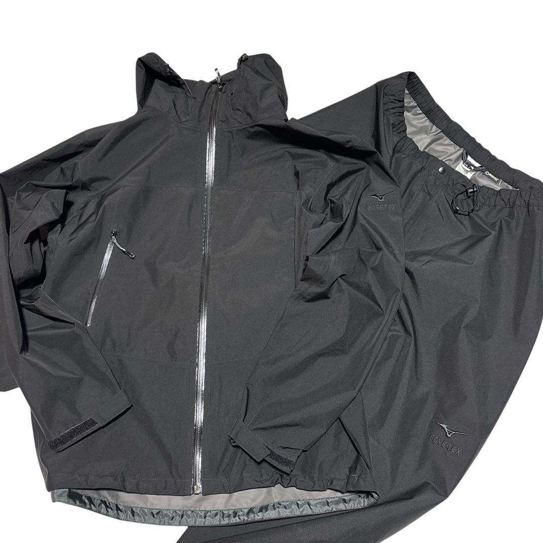 【美品】ミズノ GORE-TEX ゴアテックス レインスーツ 上下セット XL