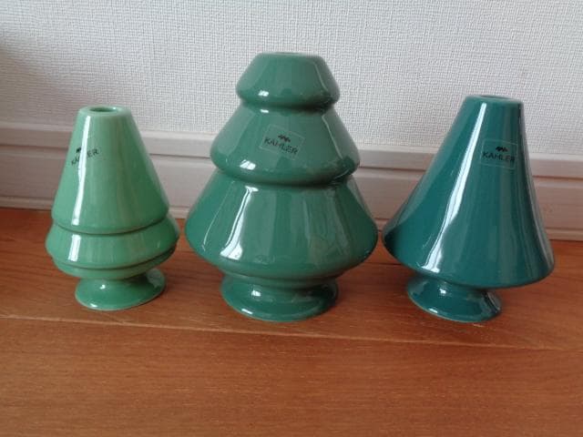ケーラー　KAHLER アヴェント　キャンドルホルダー3個セット　グリーン