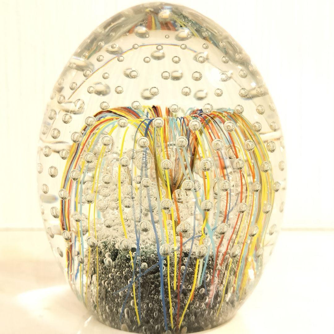 置物 Murano Glass Italy Egg Paperweight