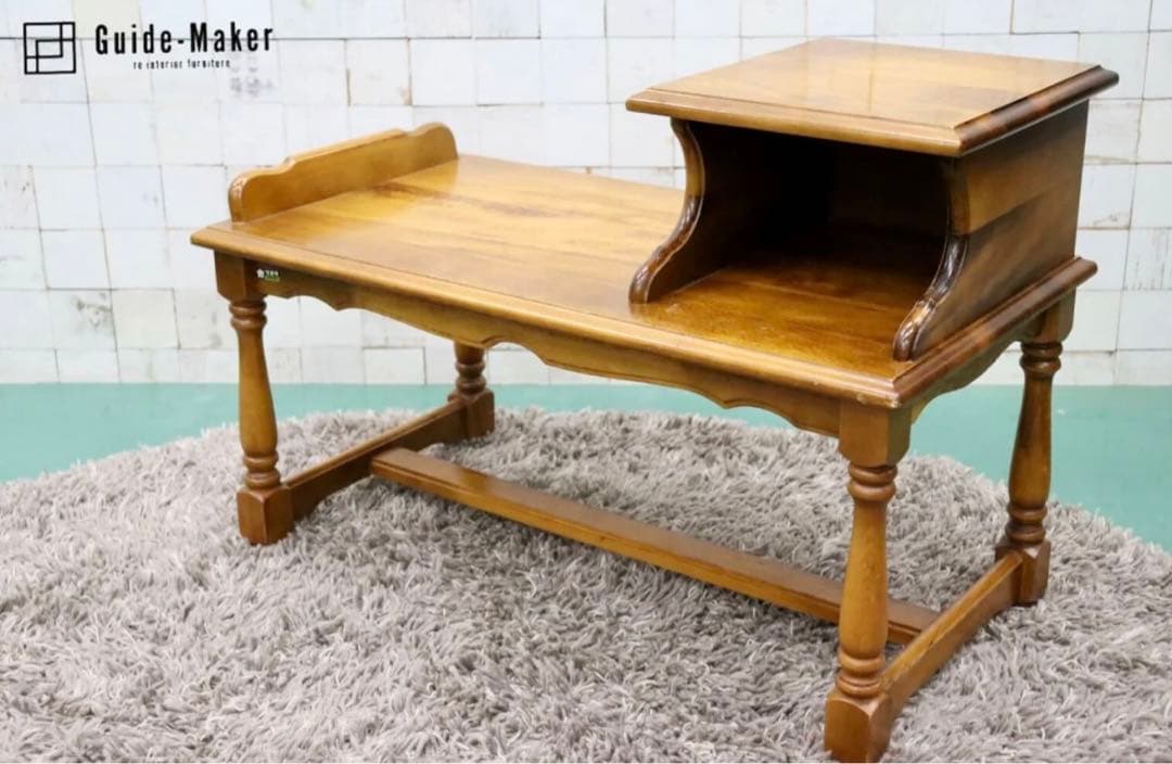 GMFS393○karimoku / カリモク コロニアル 電話台 FAX台