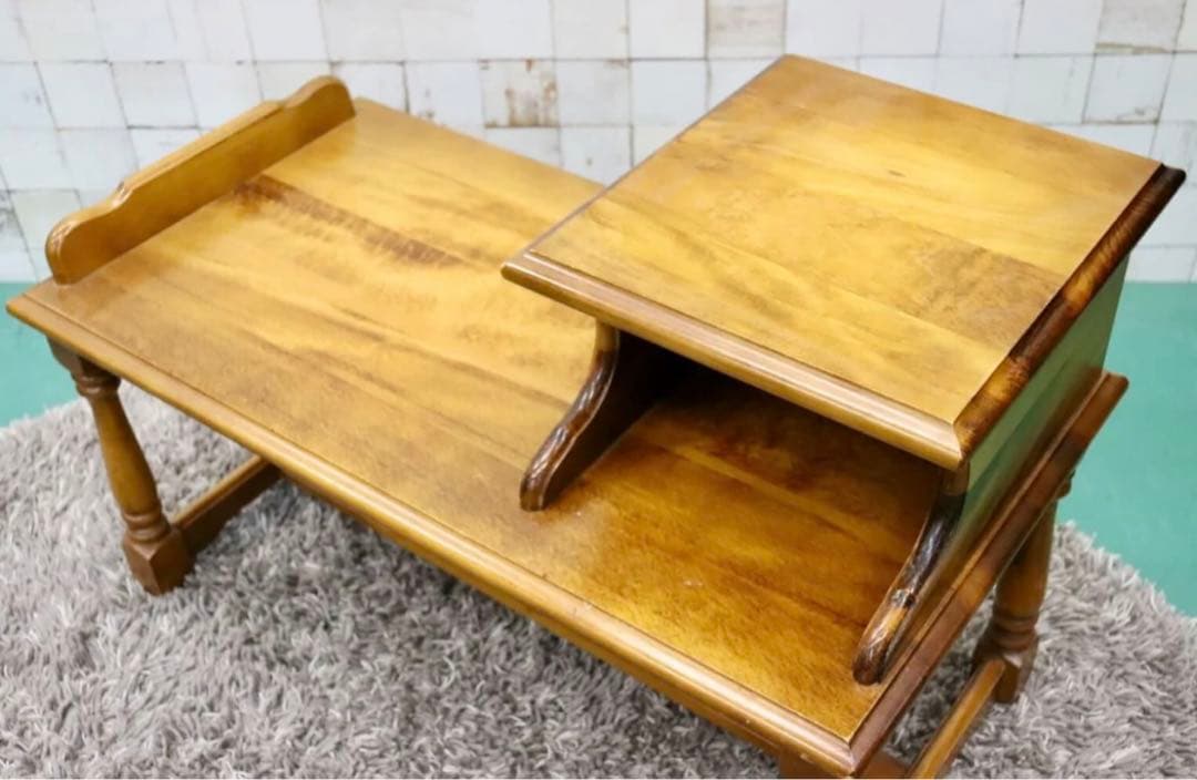 GMFS393○karimoku / カリモク コロニアル 電話台 FAX台