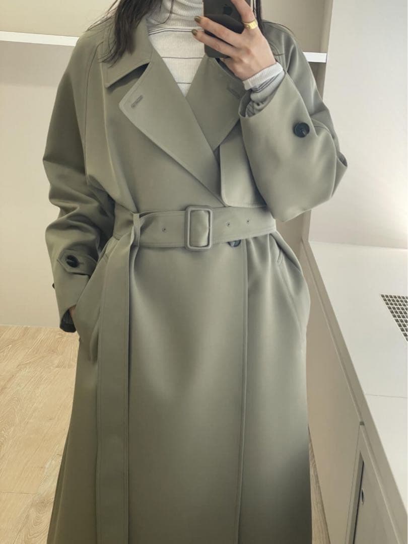 w*g様 ミースロエ sustainable ドルマンスリーブトレンチコート カ