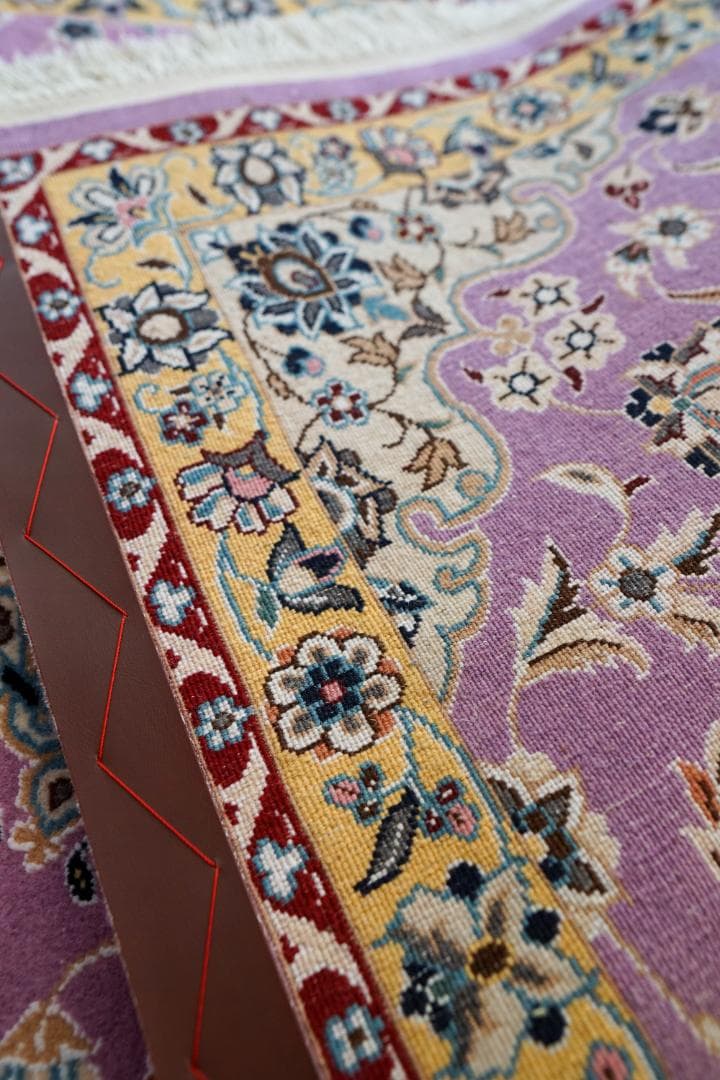 ペルシャ絨毯 ナイン産 青 9la 120×79cm