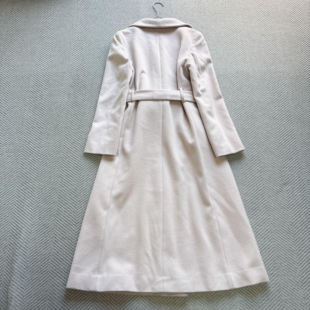 美品 ROPE プレミアムカシミヤショールカラーコート カシミヤ ベルト 38