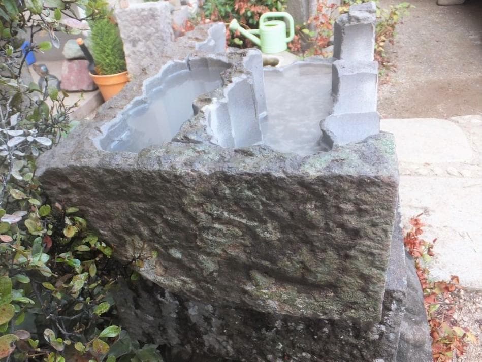 【バードバス・水鉢・オブジェ】庭石箱庭苔鉢苔玉向鉢造園ガーデニングオーナメント